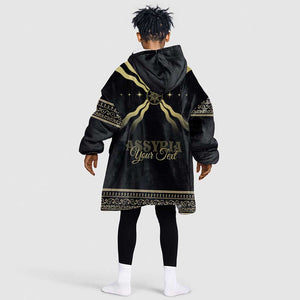 Assyria Empire KId Wearable Blanket Hoodie Assyrian Mythological Spirit