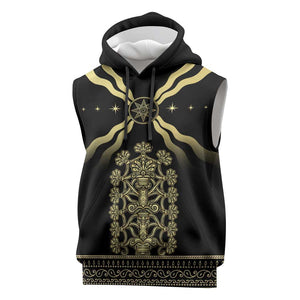 Assyria Empire Sleeveless Hoodie Assyrian Mythological Spirit - African Pride