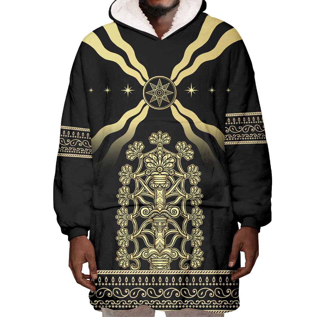 Assyria Empire Wearable Blanket Hoodie Assyrian Mythological Spirit