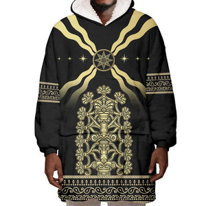 Assyria Empire Wearable Blanket Hoodie Assyrian Mythological Spirit