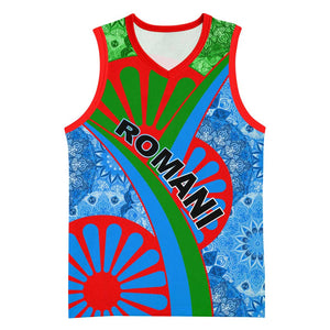 International Romani Day 2024 Basketball Jersey Gypsy Pattern Tribal - African Pride