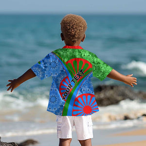 International Romani Day 2024 Kid Hawaiian Shirt Gypsy Pattern Tribal