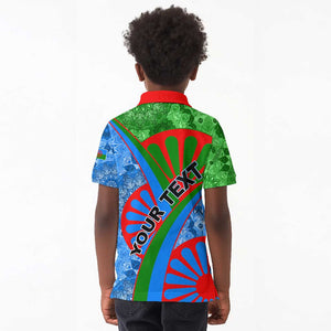 International Romani Day 2024 Kid Polo Shirt Gypsy Pattern Tribal