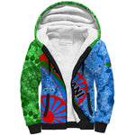 International Romani Day 2024 Sherpa Hoodie Gypsy Pattern Tribal