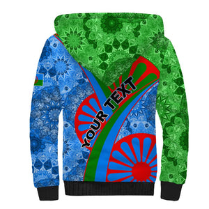 International Romani Day 2024 Sherpa Hoodie Gypsy Pattern Tribal
