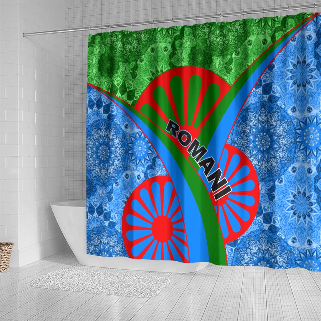 International Romani Day 2024 Shower Curtain Gypsy Pattern Tribal