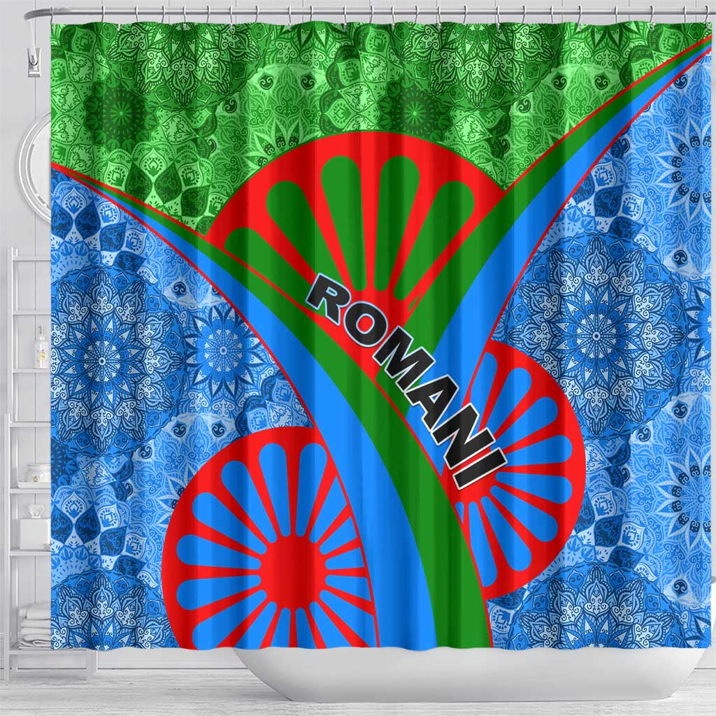 International Romani Day 2024 Shower Curtain Gypsy Pattern Tribal