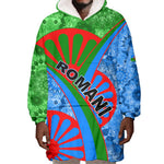 International Romani Day 2024 Wearable Blanket Hoodie Gypsy Pattern Tribal