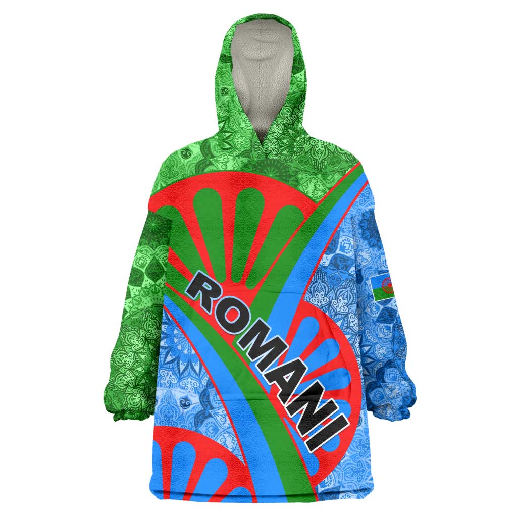 International Romani Day 2024 Wearable Blanket Hoodie Gypsy Pattern Tribal
