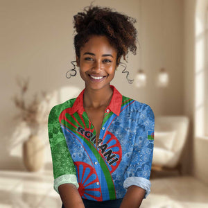 International Romani Day 2024 Women Casual Shirt Gypsy Pattern Tribal LT01