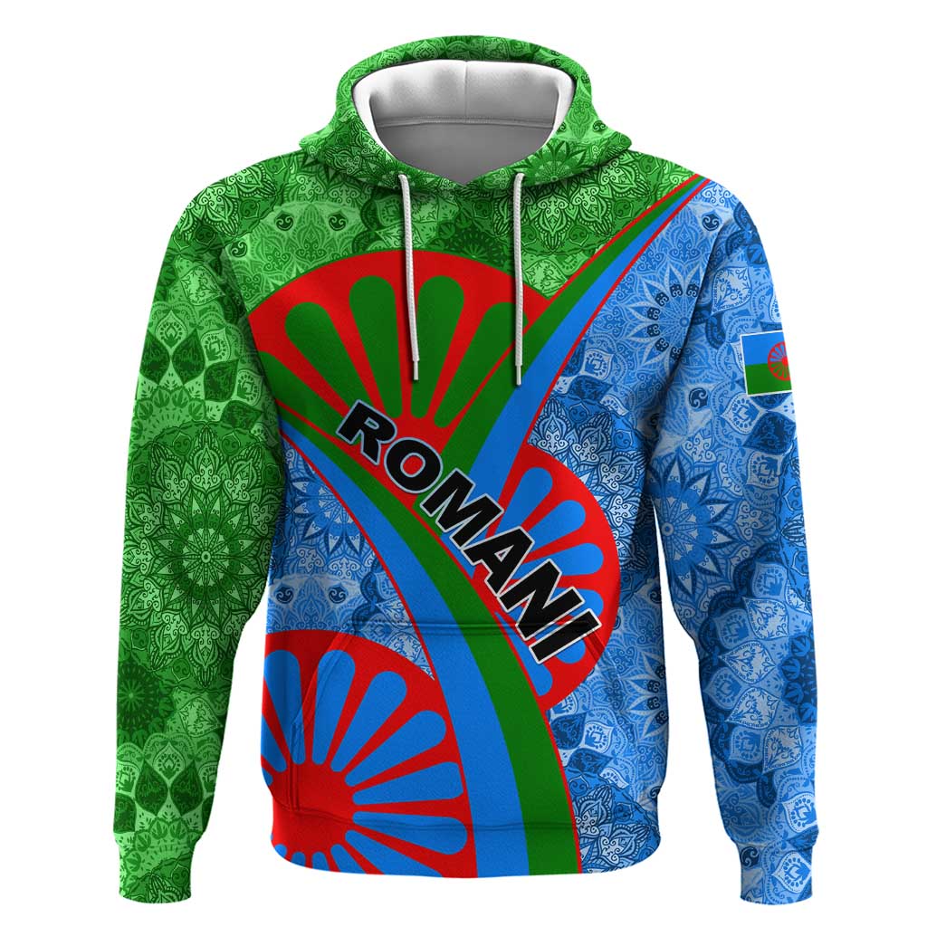 International Romani Day 2024 Zip Hoodie Gypsy Pattern Tribal