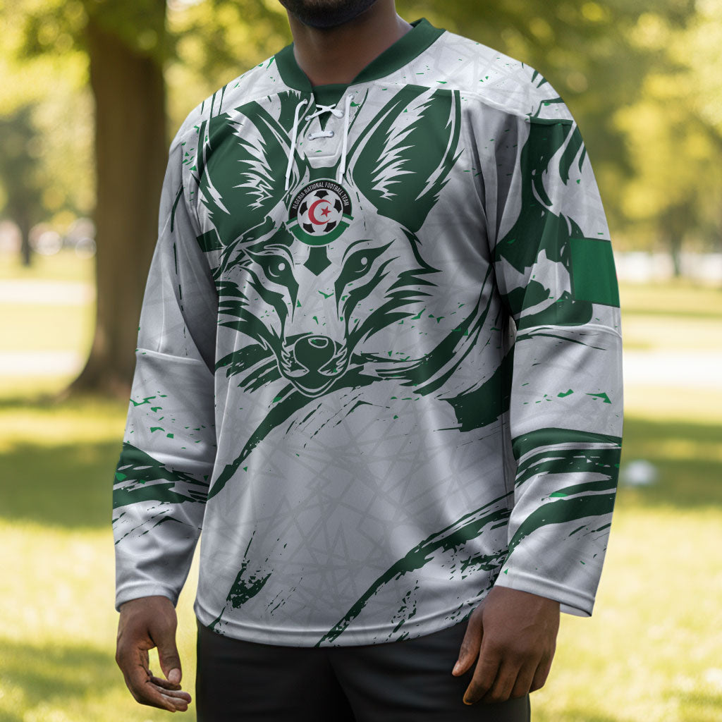 Custom Algeria 2026 World Football Hockey Jersey Les Fennecs Come On