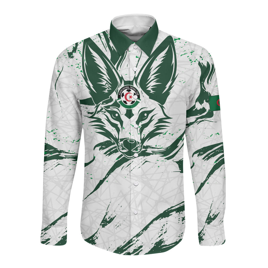 Custom Algeria 2026 World Football Long Sleeve Button Shirt Les Fennecs Come On