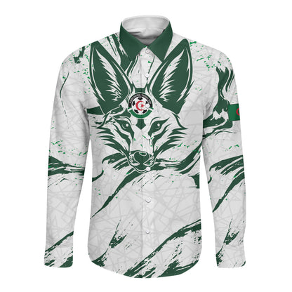 Custom Algeria 2026 World Football Long Sleeve Button Shirt Les Fennecs Come On