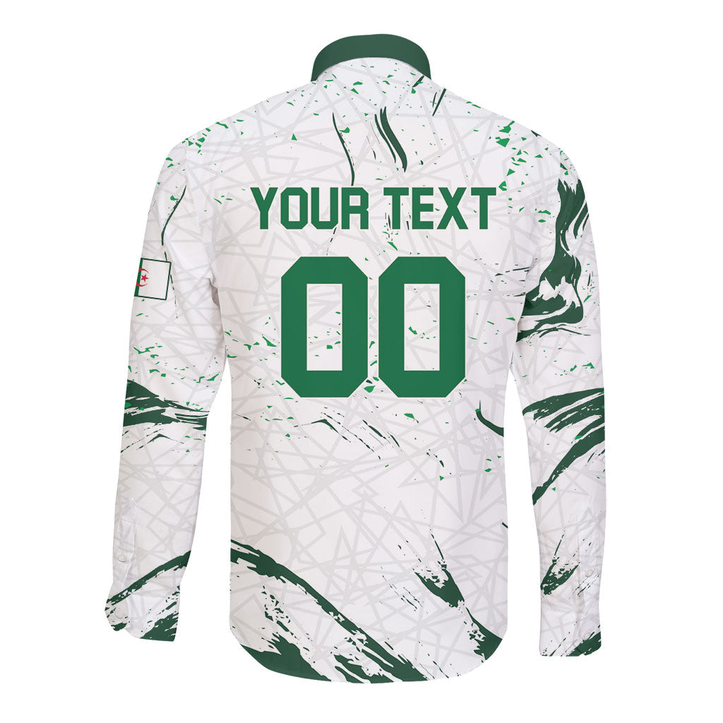 Custom Algeria 2026 World Football Long Sleeve Button Shirt Les Fennecs Come On