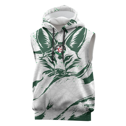 Custom Algeria 2026 World Football Sleeveless Hoodie Les Fennecs Come On