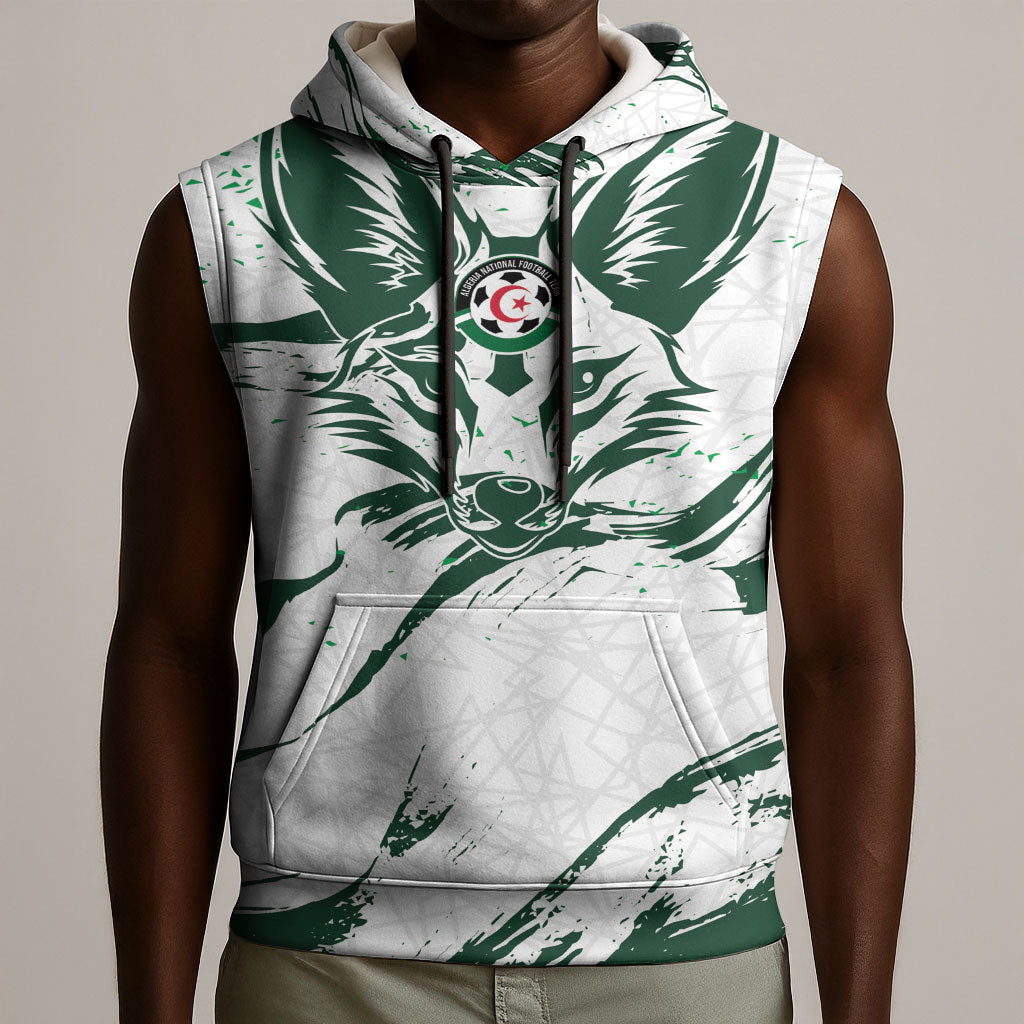 Custom Algeria 2026 World Football Sleeveless Hoodie Les Fennecs Come On