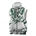 Custom Algeria 2026 World Football Sleeveless Zip Hoodie Les Fennecs Come On