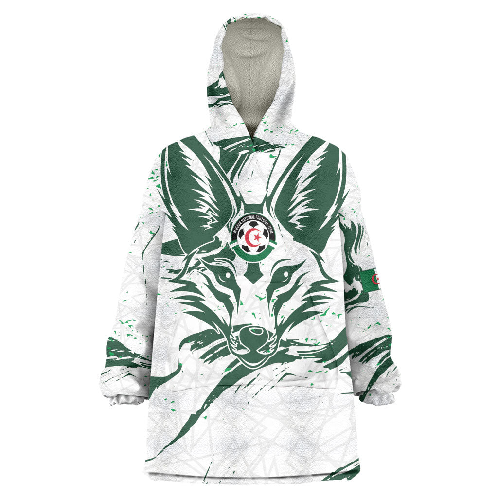 Custom Algeria 2026 World Football Wearable Blanket Hoodie Les Fennecs Come On