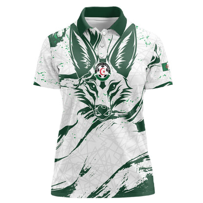 Custom Algeria 2026 World Football Women Polo Shirt Les Fennecs Come On
