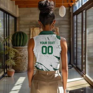 Custom Algeria 2026 World Football Women Sleeveless Polo Shirt Les Fennecs Come On