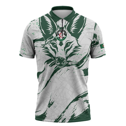 Custom Algeria 2026 World Football Zipper Polo Shirt Les Fennecs Come On