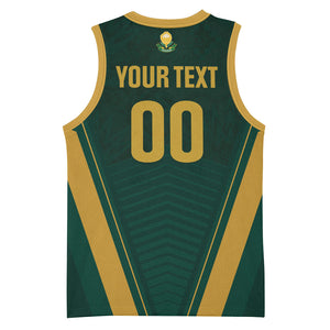 Custom South Africa 2026 World Football Basketball Jersey Bafana Bafana Woza