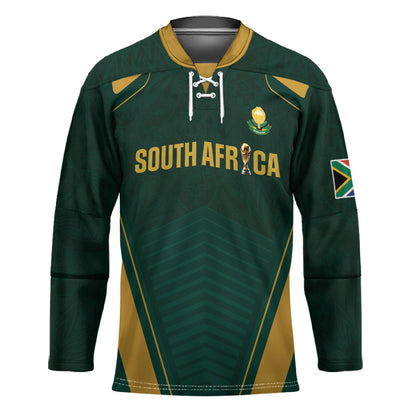 Custom South Africa 2026 World Football Hockey Jersey Bafana Bafana Woza