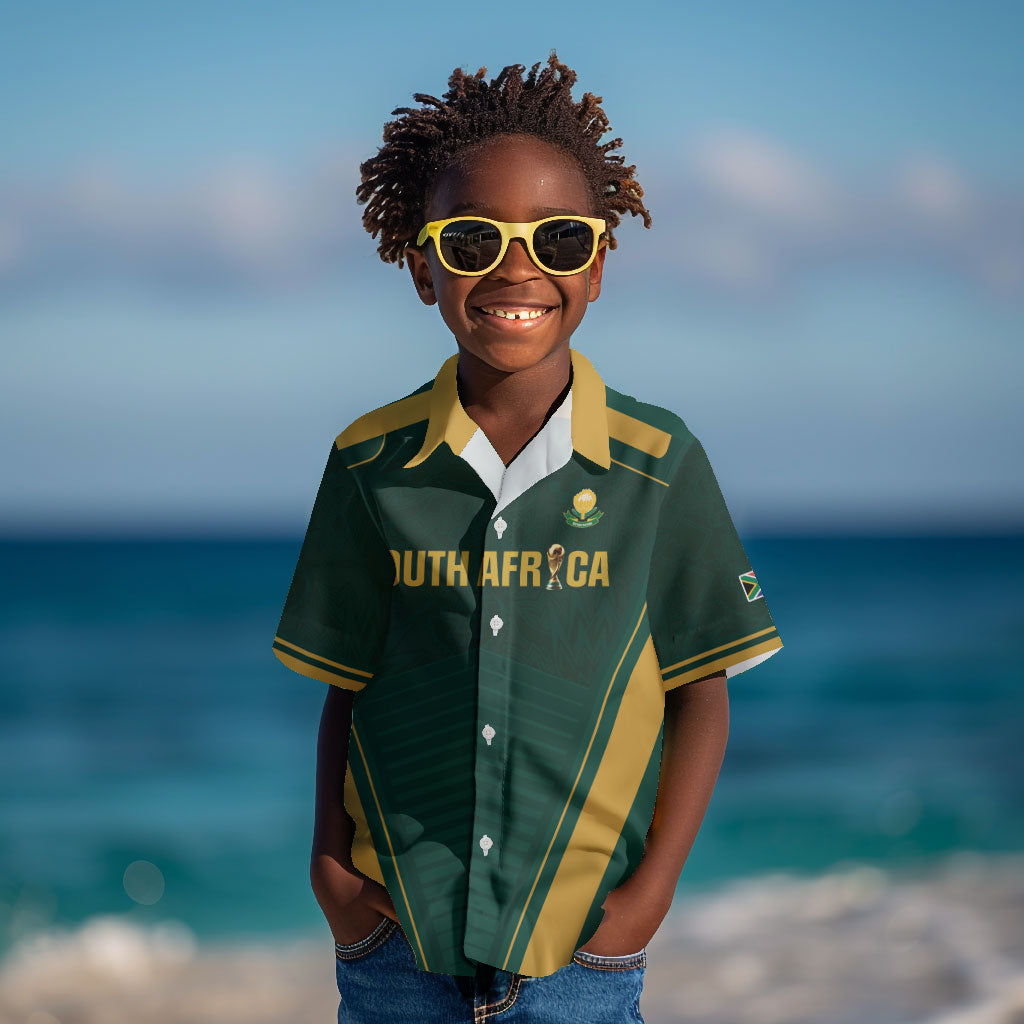 Custom South Africa 2026 World Football Kid Hawaiian Shirt Bafana Bafana Woza