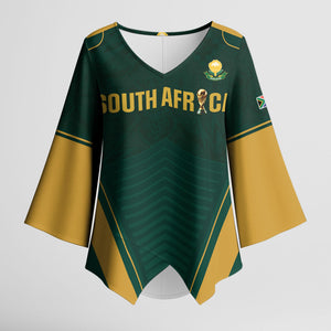 Custom South Africa 2026 World Football Kimono Sleeve Blouse Bafana Bafana Woza