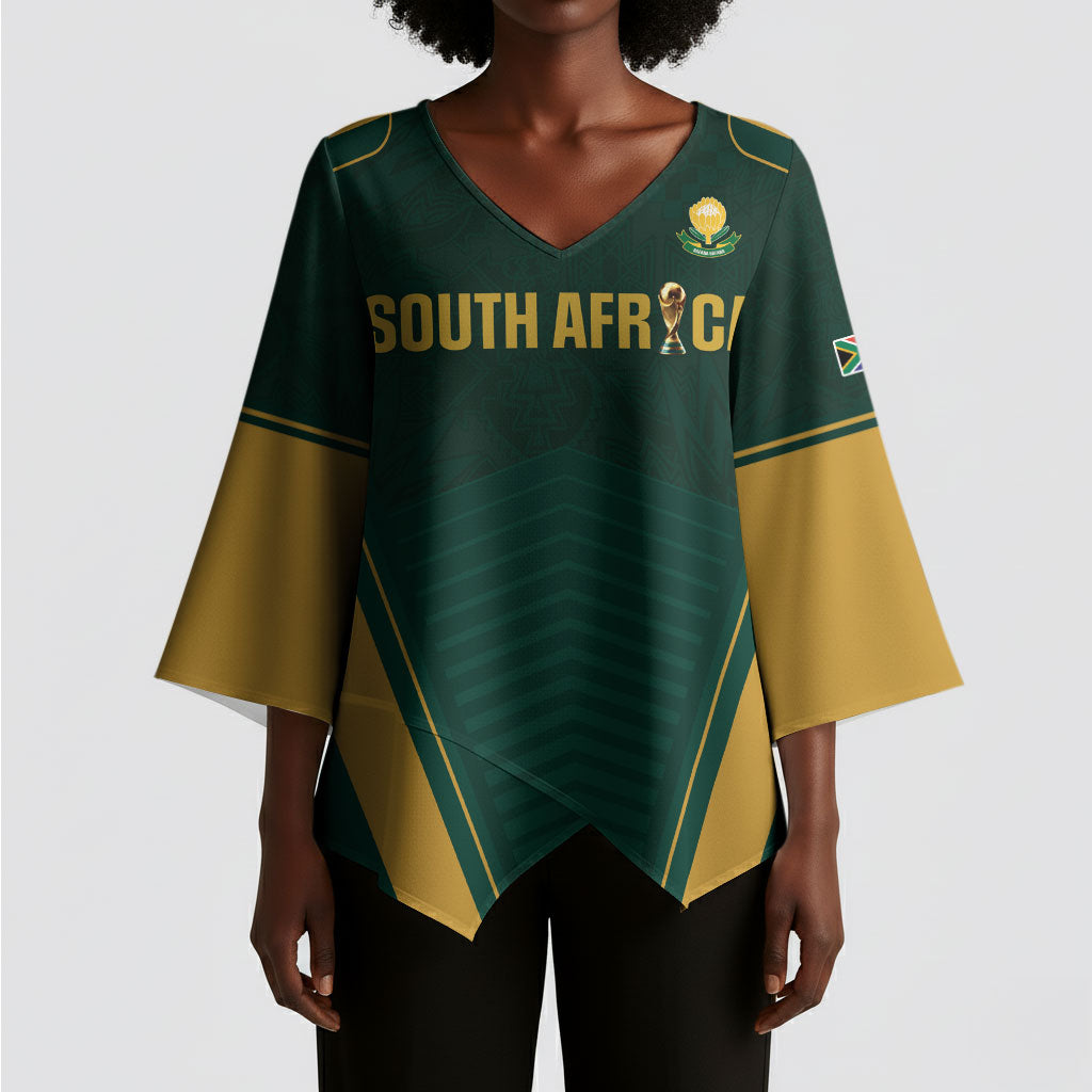 Custom South Africa 2026 World Football Kimono Sleeve Blouse Bafana Bafana Woza