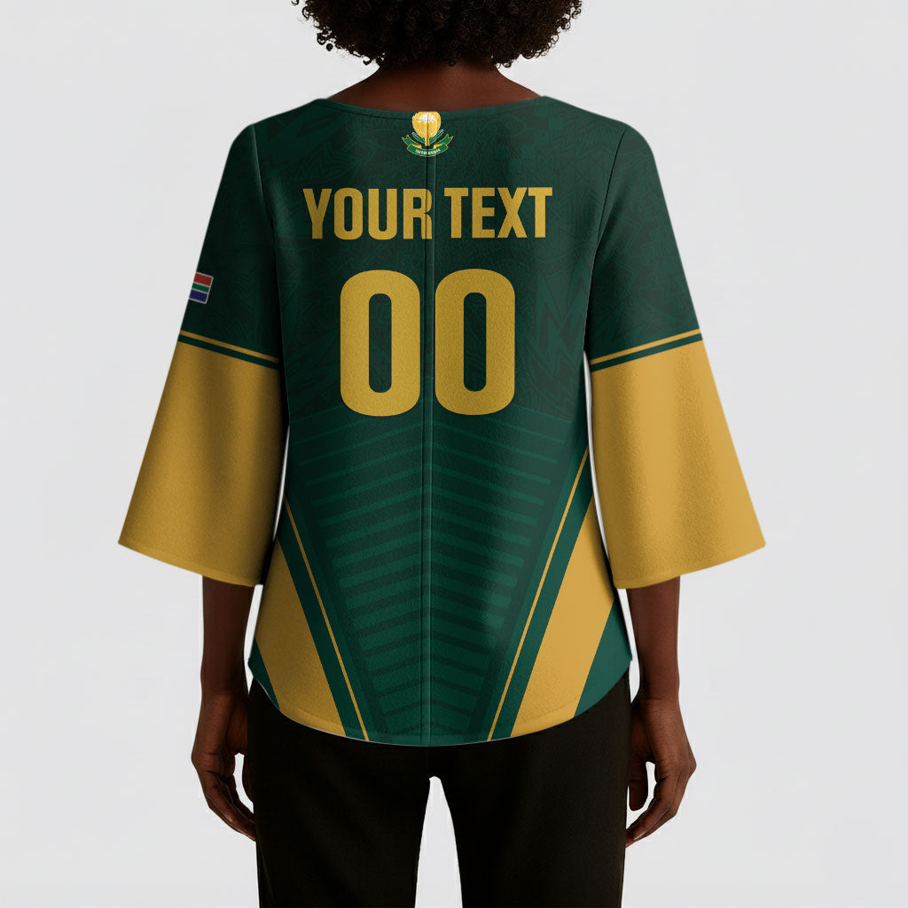 Custom South Africa 2026 World Football Kimono Sleeve Blouse Bafana Bafana Woza