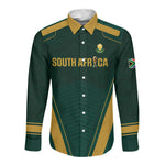 Custom South Africa 2026 World Football Long Sleeve Button Shirt Bafana Bafana Woza