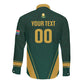 Custom South Africa 2026 World Football Long Sleeve Button Shirt Bafana Bafana Woza