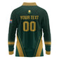 Custom South Africa 2026 World Football Long Sleeve Polo Shirt Bafana Bafana Woza