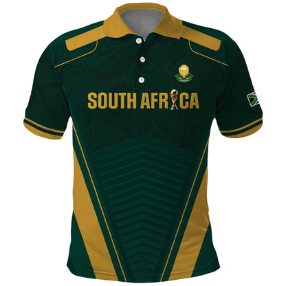 Custom South Africa 2026 World Football Polo Shirt Bafana Bafana Woza