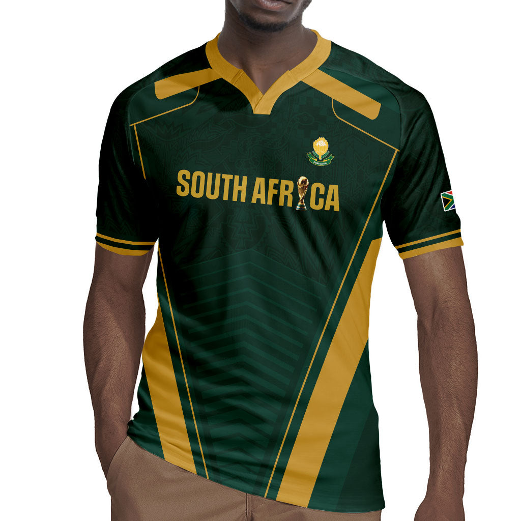 Custom South Africa 2026 World Football Rugby Jersey Bafana Bafana Woza