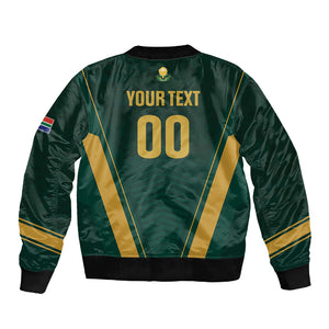 Custom South Africa 2026 World Football Sleeve Zip Bomber Jacket Bafana Bafana Woza