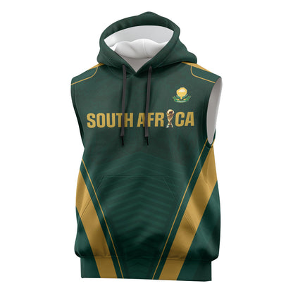Custom South Africa 2026 World Football Sleeveless Hoodie Bafana Bafana Woza