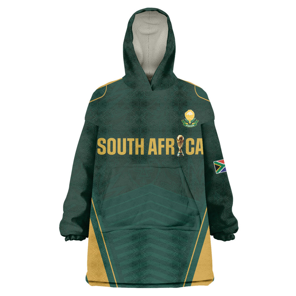Custom South Africa 2026 World Football Wearable Blanket Hoodie Bafana Bafana Woza