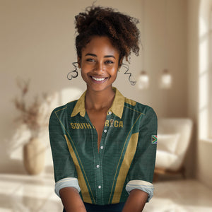 Custom South Africa 2026 World Football Women Casual Shirt Bafana Bafana Woza