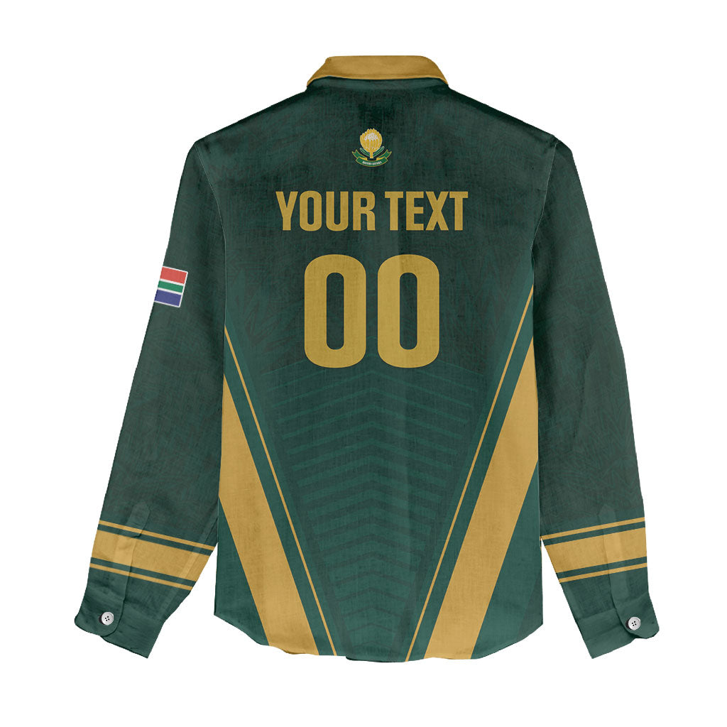 Custom South Africa 2026 World Football Women Casual Shirt Bafana Bafana Woza