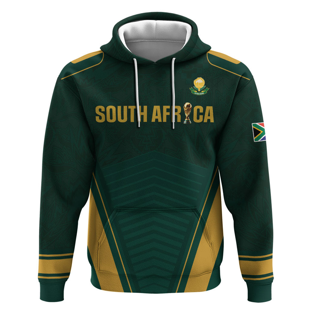 Custom South Africa 2026 World Football Zip Hoodie Bafana Bafana Woza