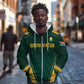 Custom South Africa 2026 World Football Zip Hoodie Bafana Bafana Woza