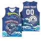 Custom Cape Verde 2026 World Football Basketball Jersey Blue Sharks Come On