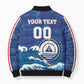 Custom Cape Verde 2026 World Football Bomber Puffer Jacket Blue Sharks Come On