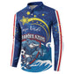 Custom Cape Verde 2026 World Football Button Sweatshirt Blue Sharks Come On