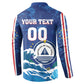 Custom Cape Verde 2026 World Football Button Sweatshirt Blue Sharks Come On