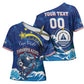 Custom Cape Verde 2026 World Football Cross Shoulder Shirt Blue Sharks Come On