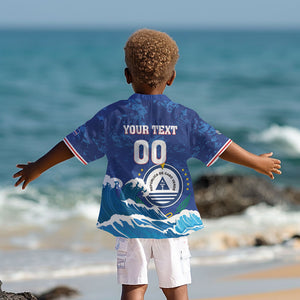 Custom Cape Verde 2026 World Football Kid Hawaiian Shirt Blue Sharks Come On